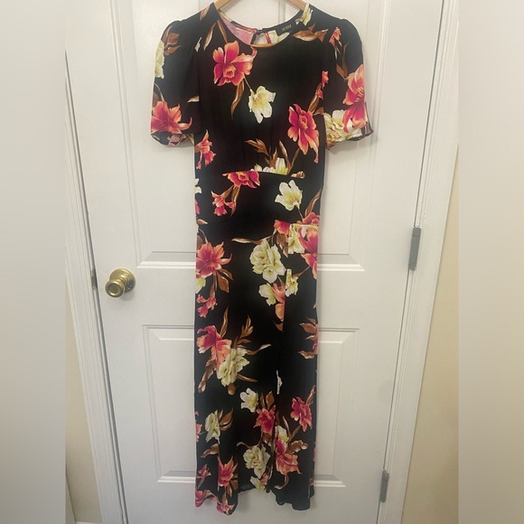 AFRM floral print maxi dress with open back and slit size small - Picture 1 of 6